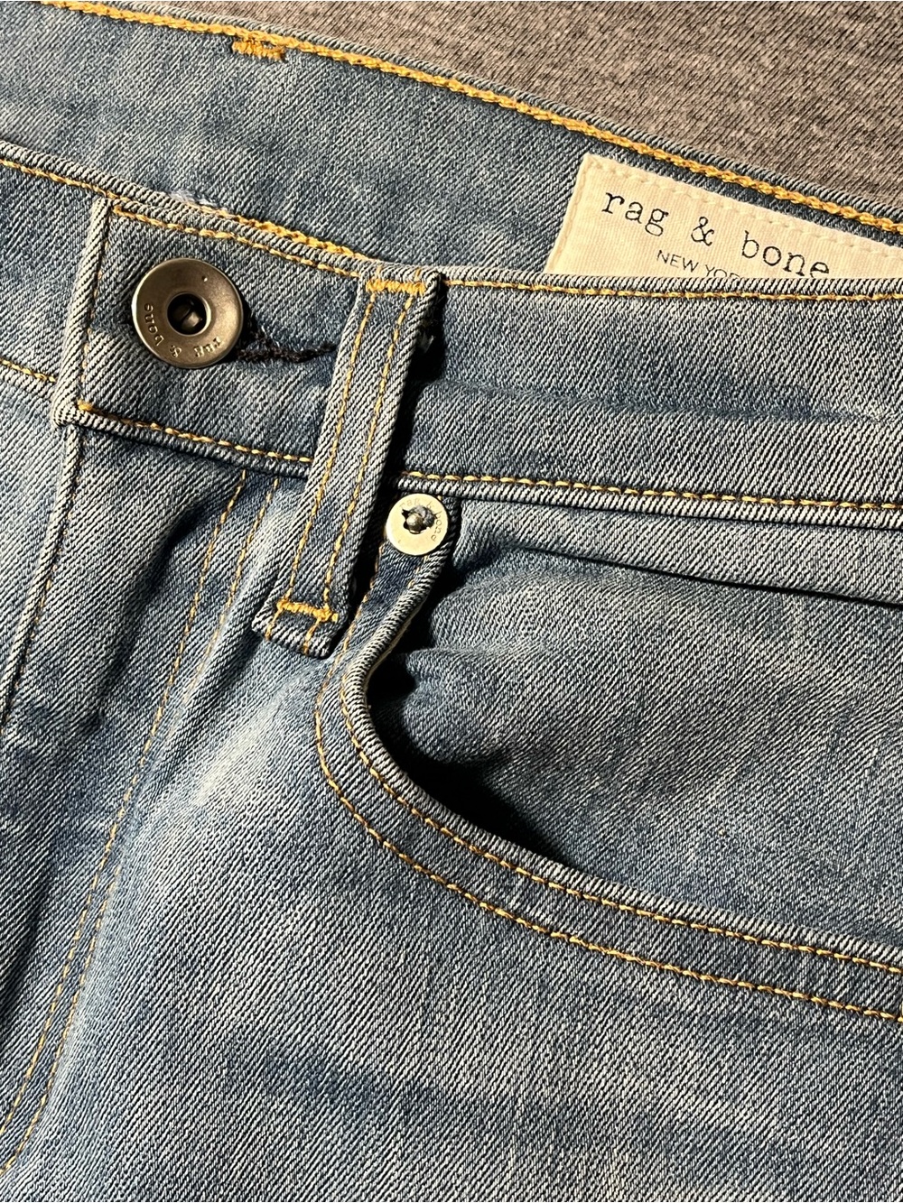 rag & bone High-rise Ankle Skinny Jeans Light Wash Sz 26